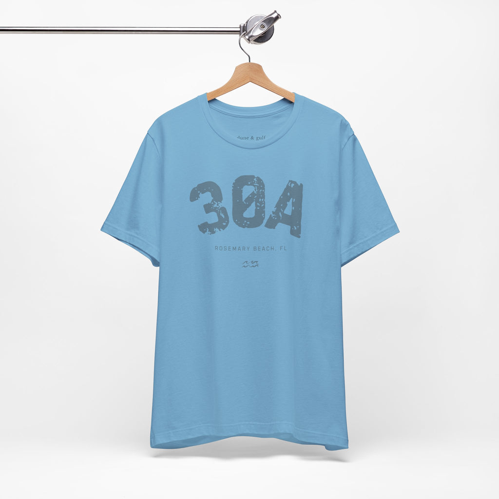30A Rosemary Beach Vintage Distressed Tee, Coastal Blue