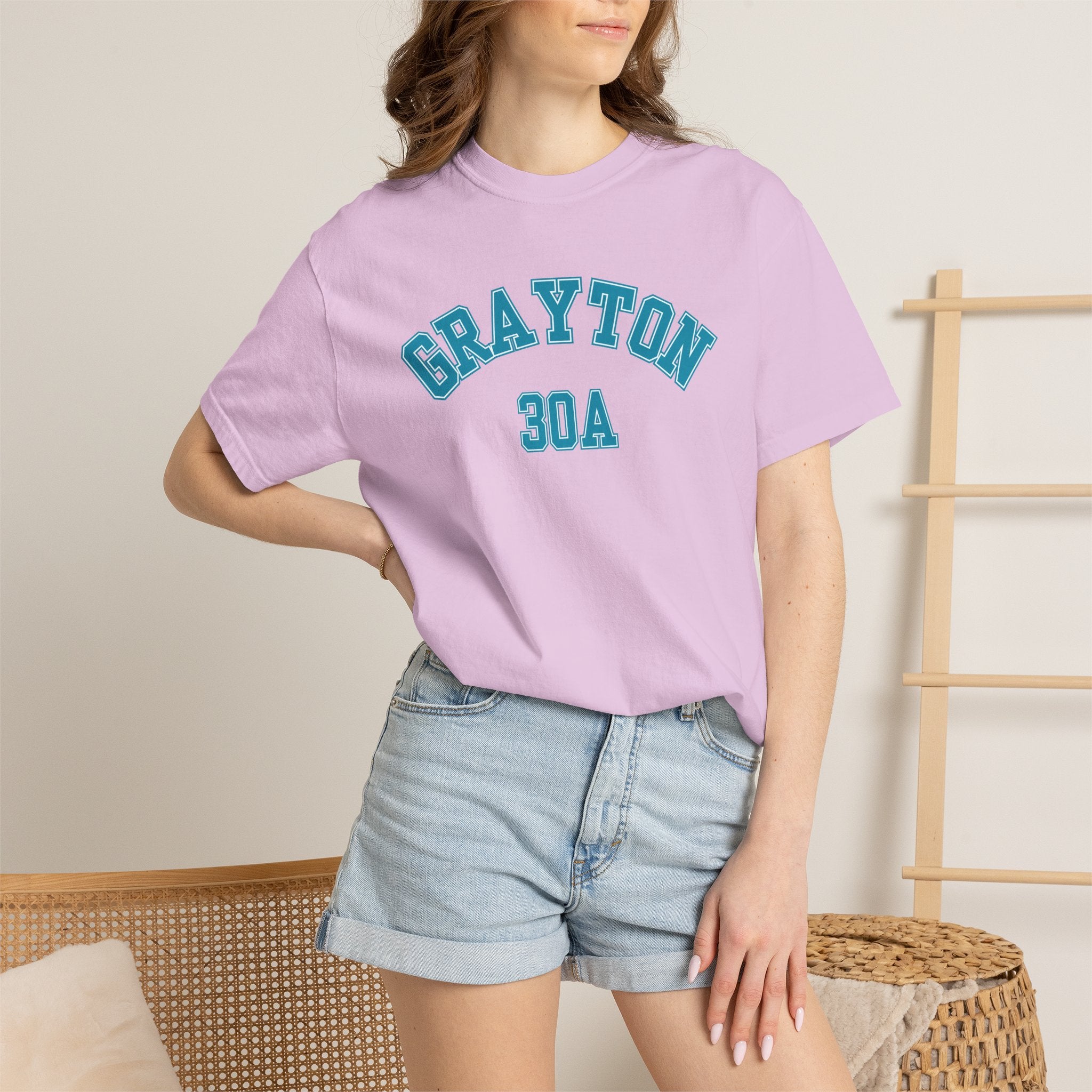 Grayton Beach Florida 30A Varsity Tee, Comfort Colors