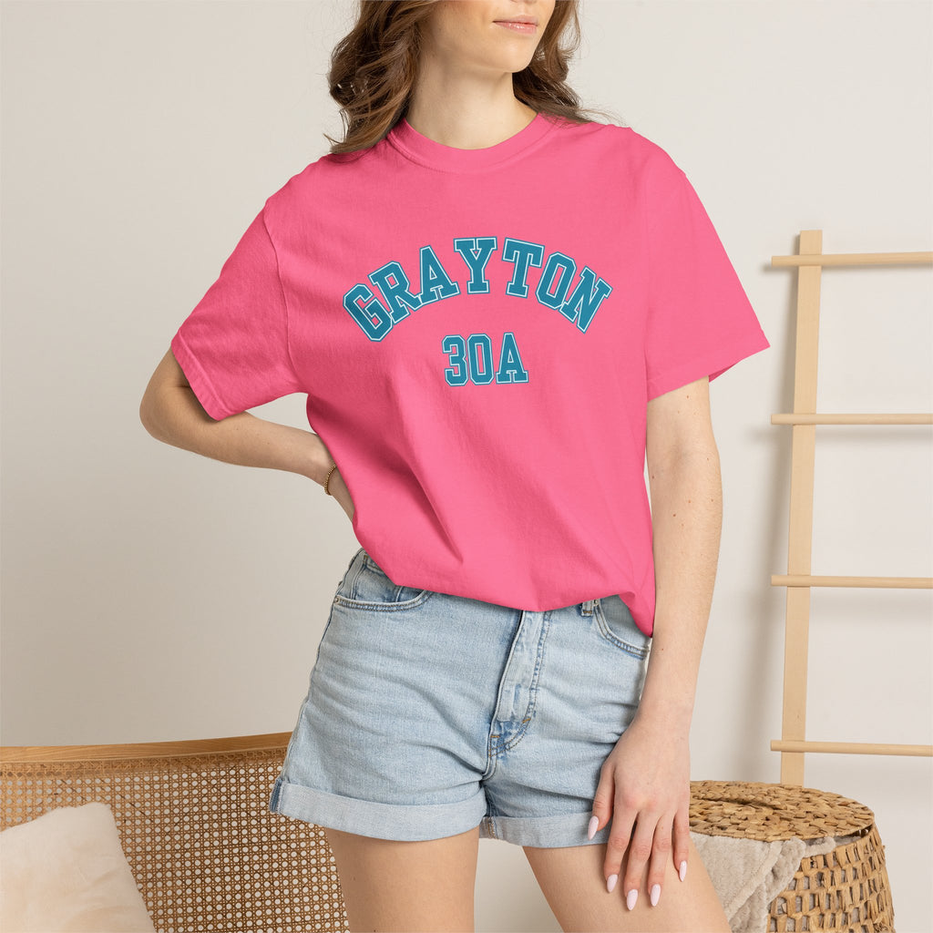 Grayton Beach Florida 30A Varsity Tee, Comfort Colors