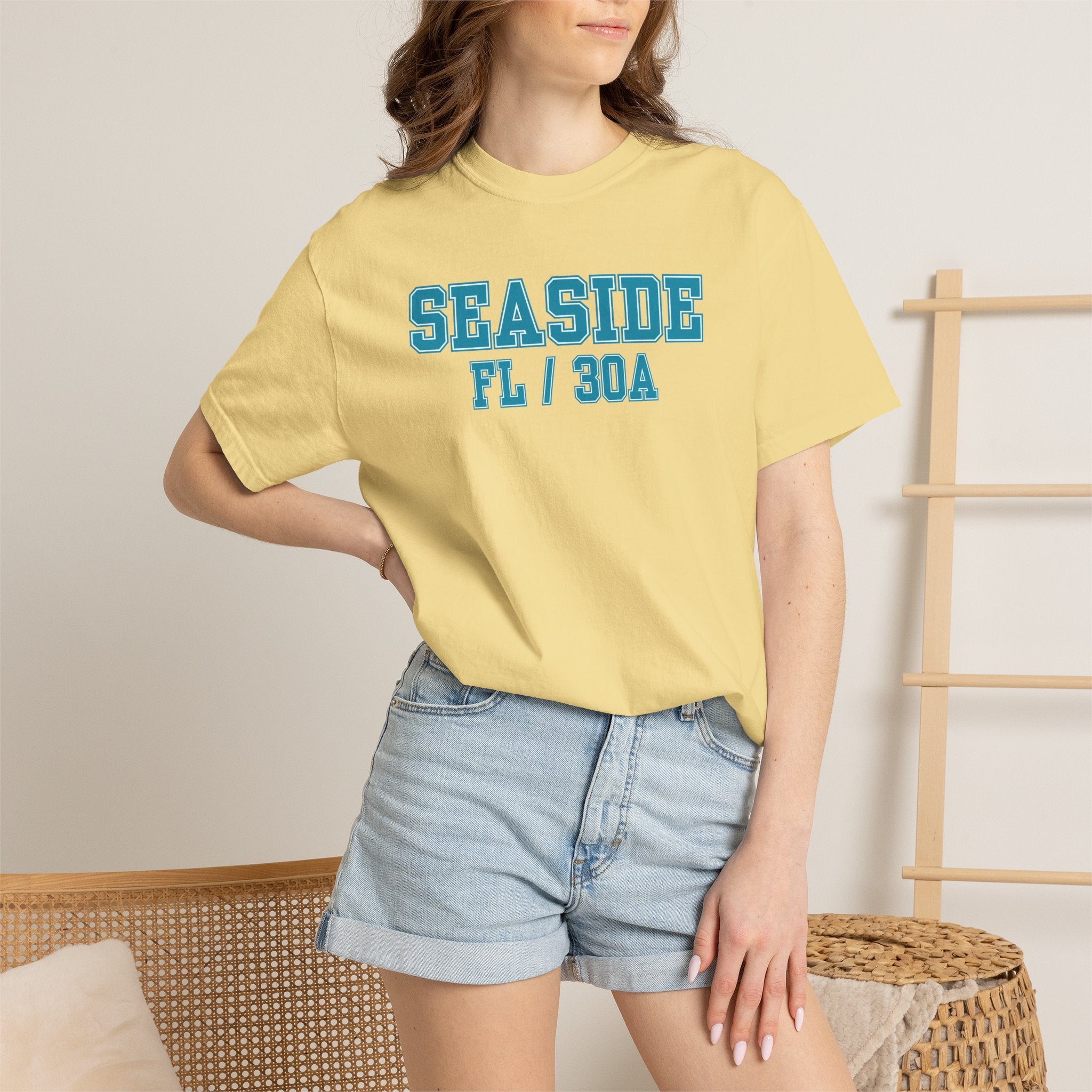 Seaside Florida 30A Varsity Tee, Comfort Colors