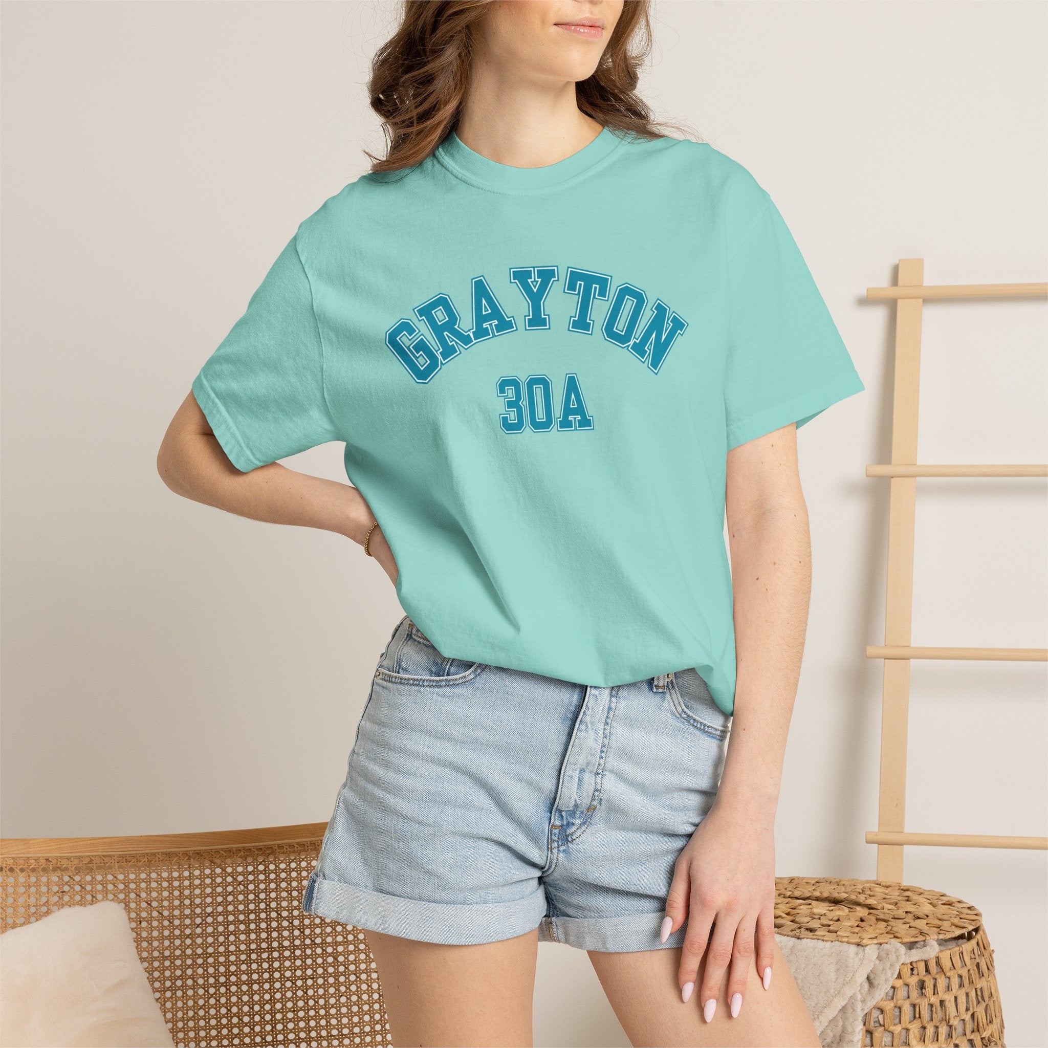 Grayton Beach Florida 30A Varsity Tee, Comfort Colors