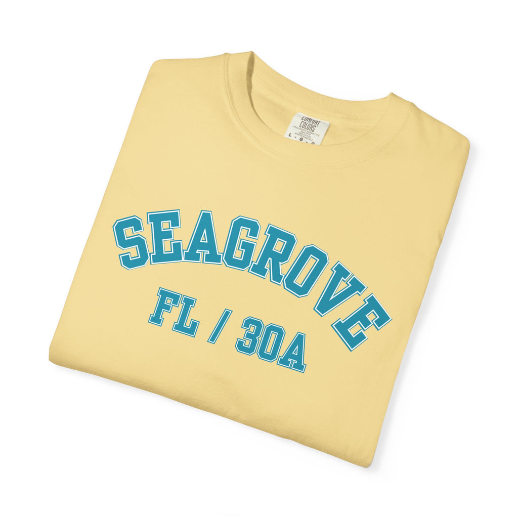 Seagrove, Florida, 30A Varsity Tee, Comfort Colors