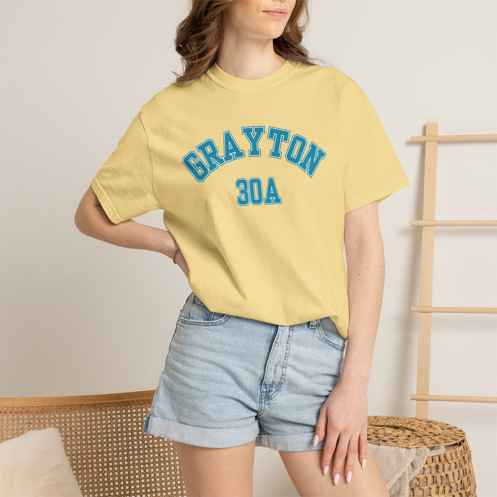 Grayton Beach Florida 30A Varsity Tee, Comfort Colors