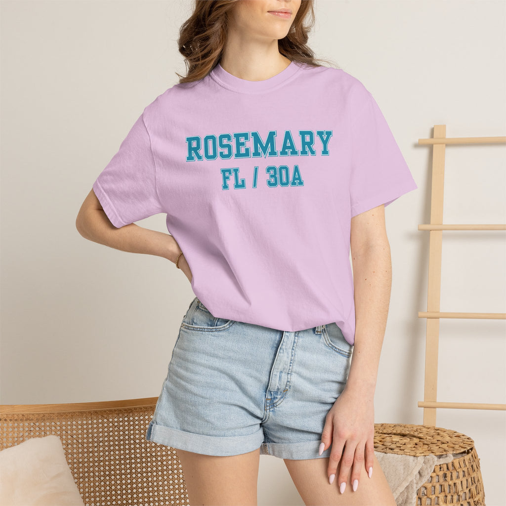 Rosemary Beach, Florida,  30A Varsity Tee, Comfort Colors