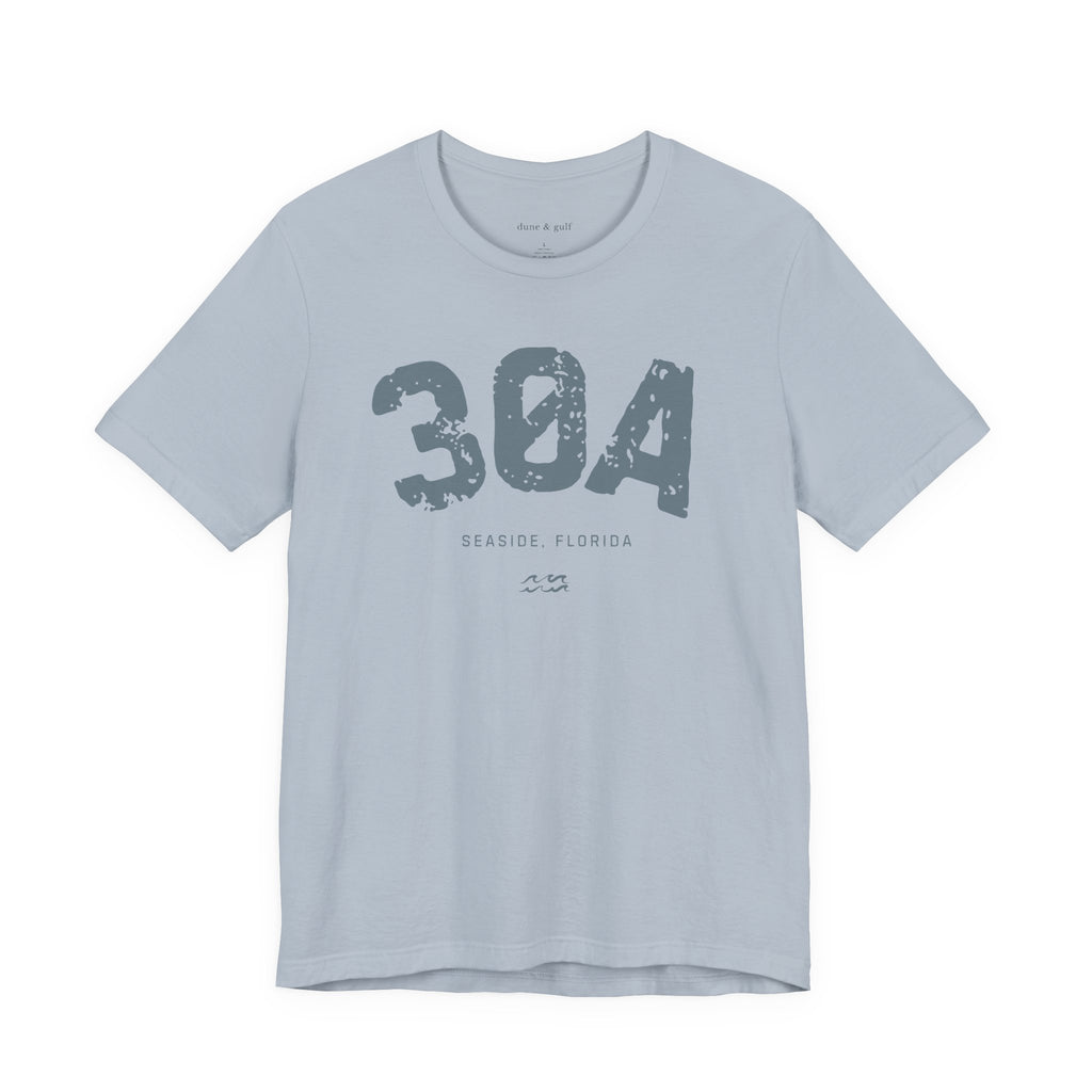 30A Seaside FL Vintage Distressed Tee, Washed Slate