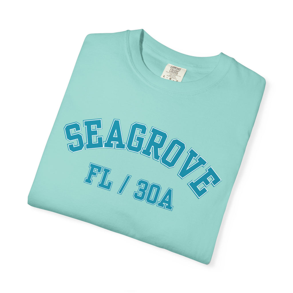 Seagrove, Florida, 30A Varsity Tee, Comfort Colors