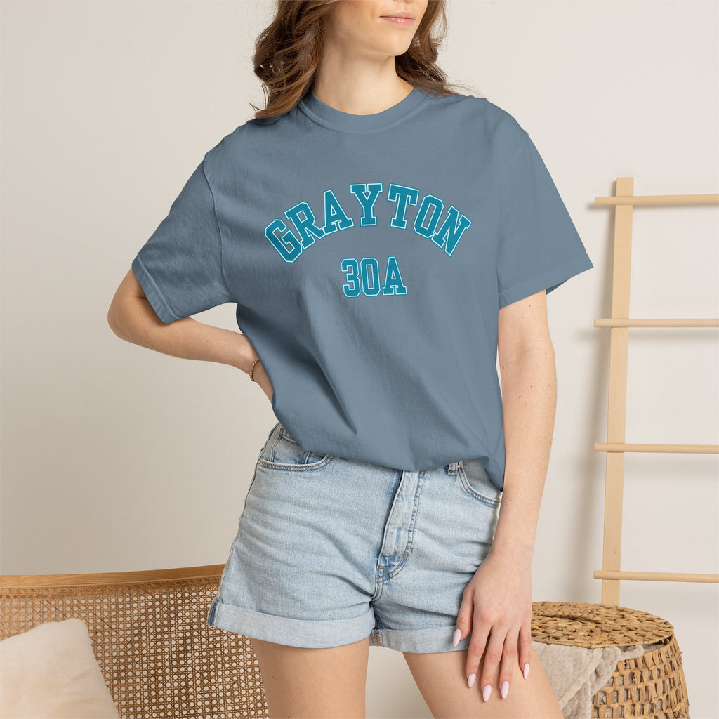 Grayton Beach Florida 30A Varsity Tee, Comfort Colors
