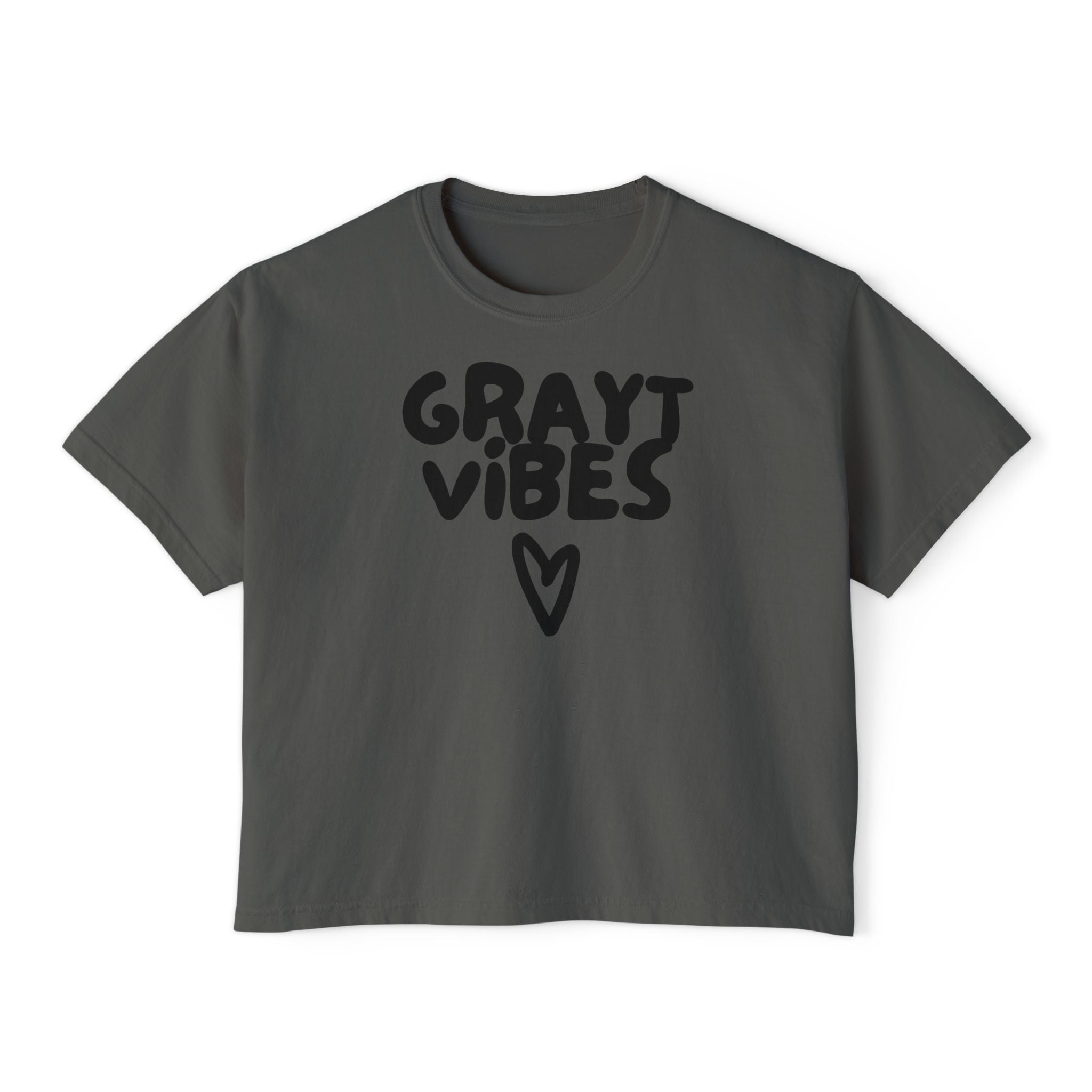 Grayt Vibes Heart Women's Boxy Crop Tee