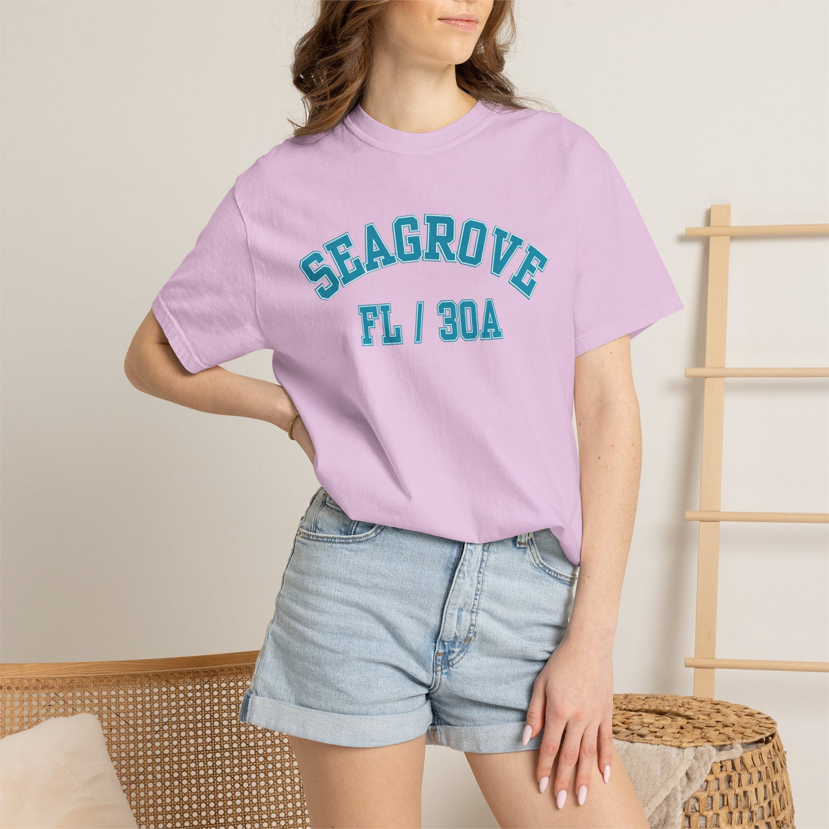 Seagrove, Florida, 30A Varsity Tee, Comfort Colors