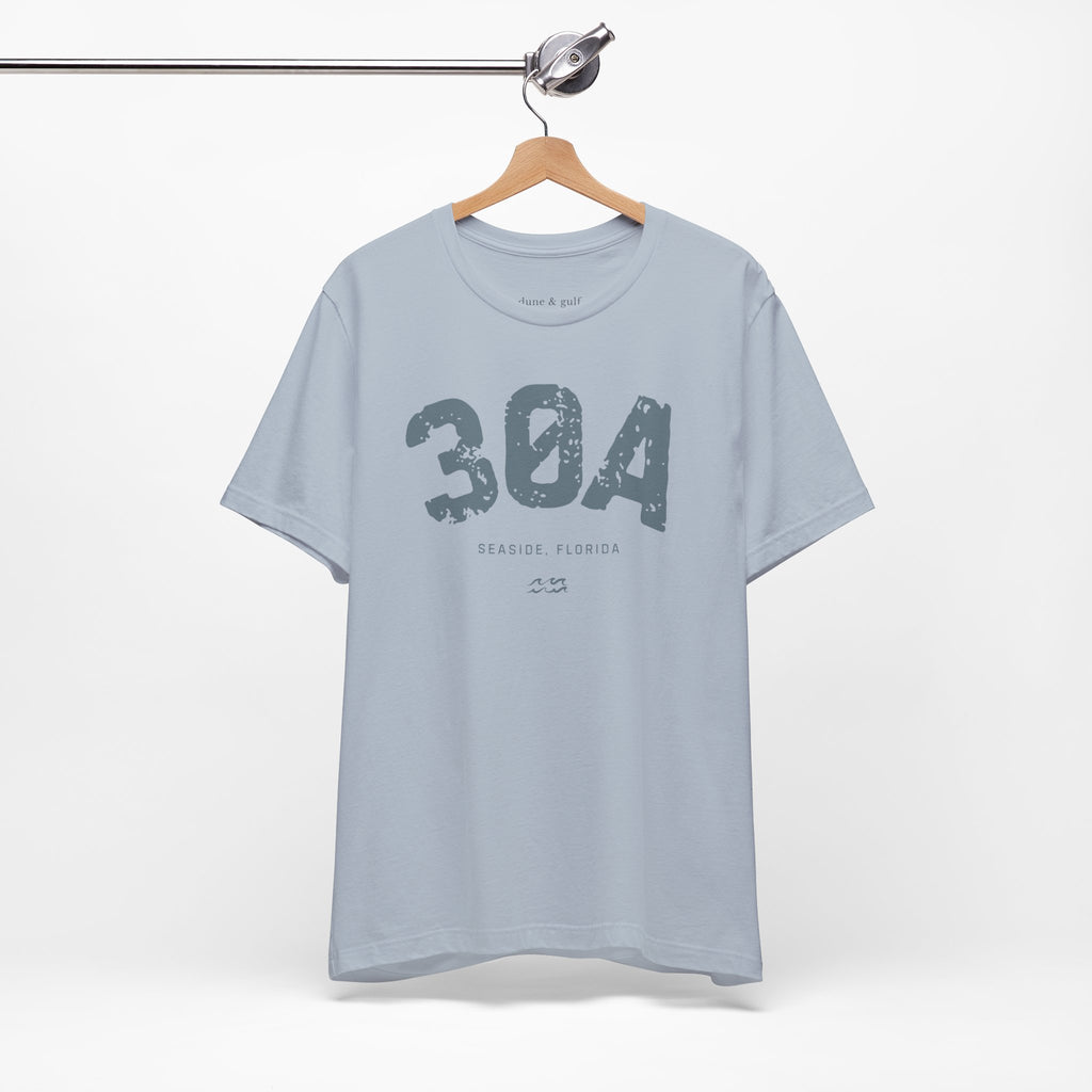 30A Seaside FL Vintage Distressed Tee, Washed Slate
