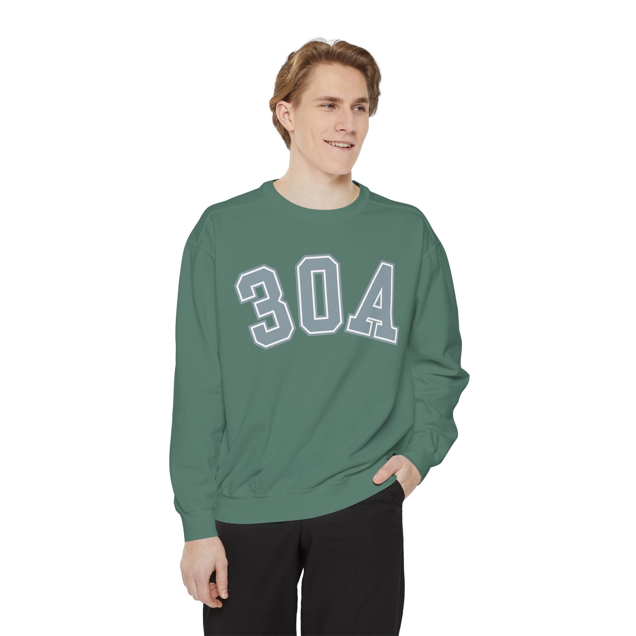 30A Varsity Crewneck, Gulf Green
