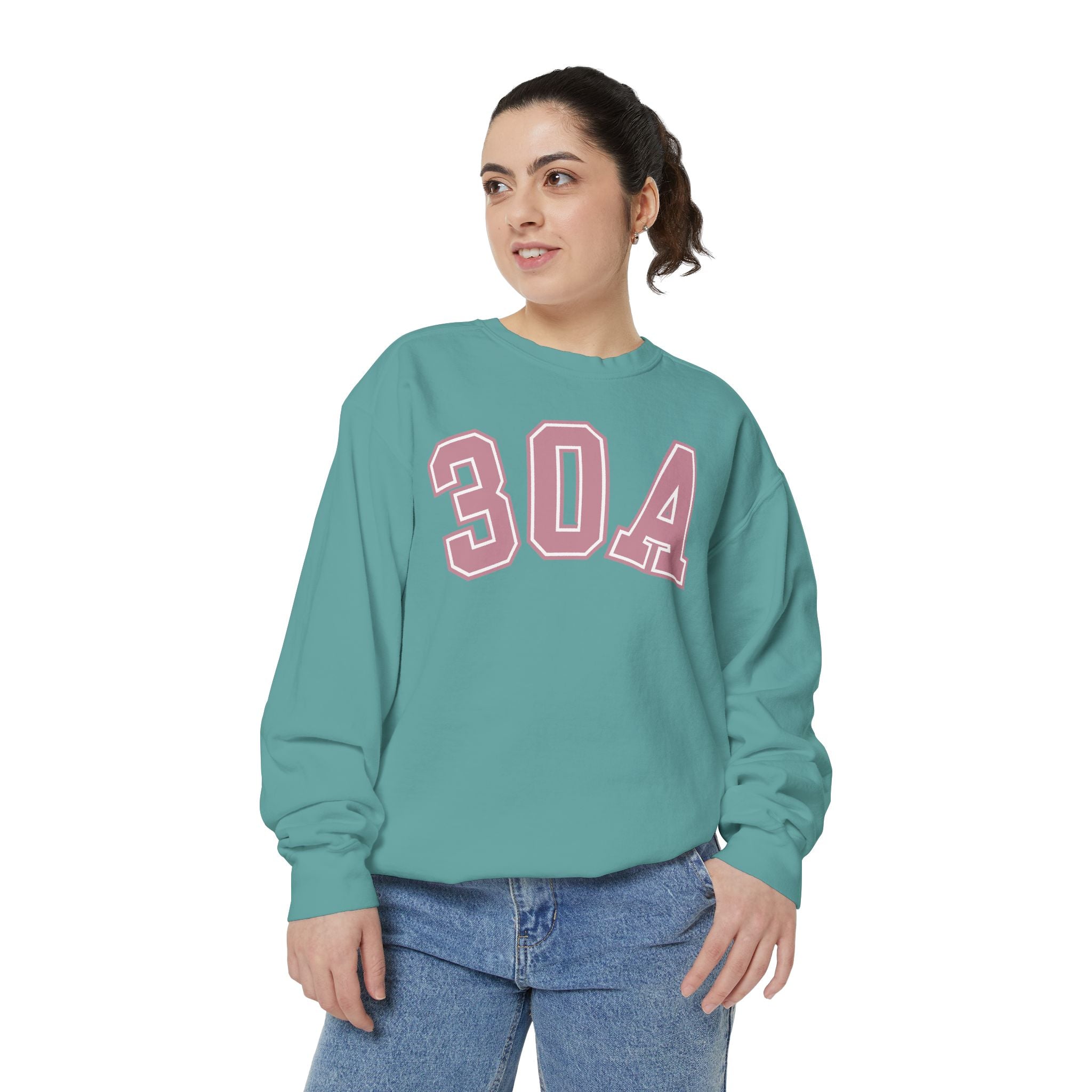 30A Varsity Crewneck, Seafoam