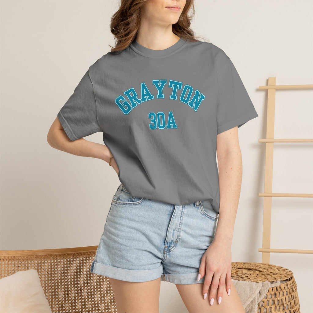 Grayton Beach Florida 30A Varsity Tee, Comfort Colors